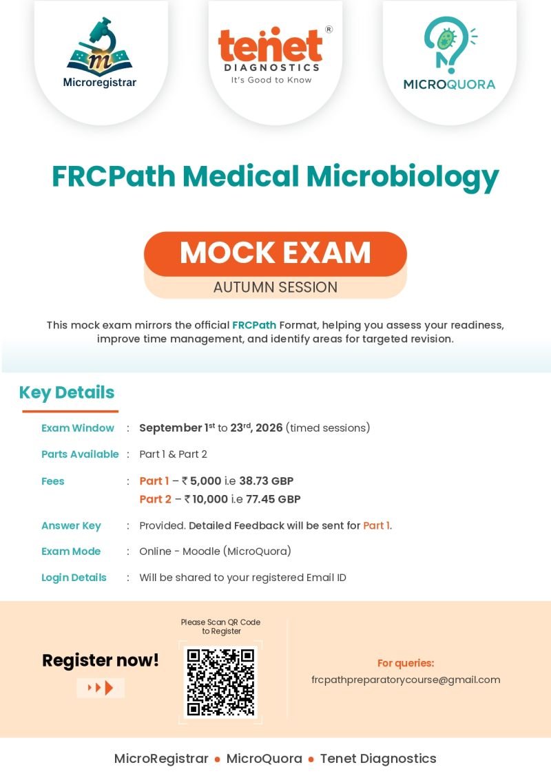 FRCPath Microbiology Mock Exam (Autumn 2026)
